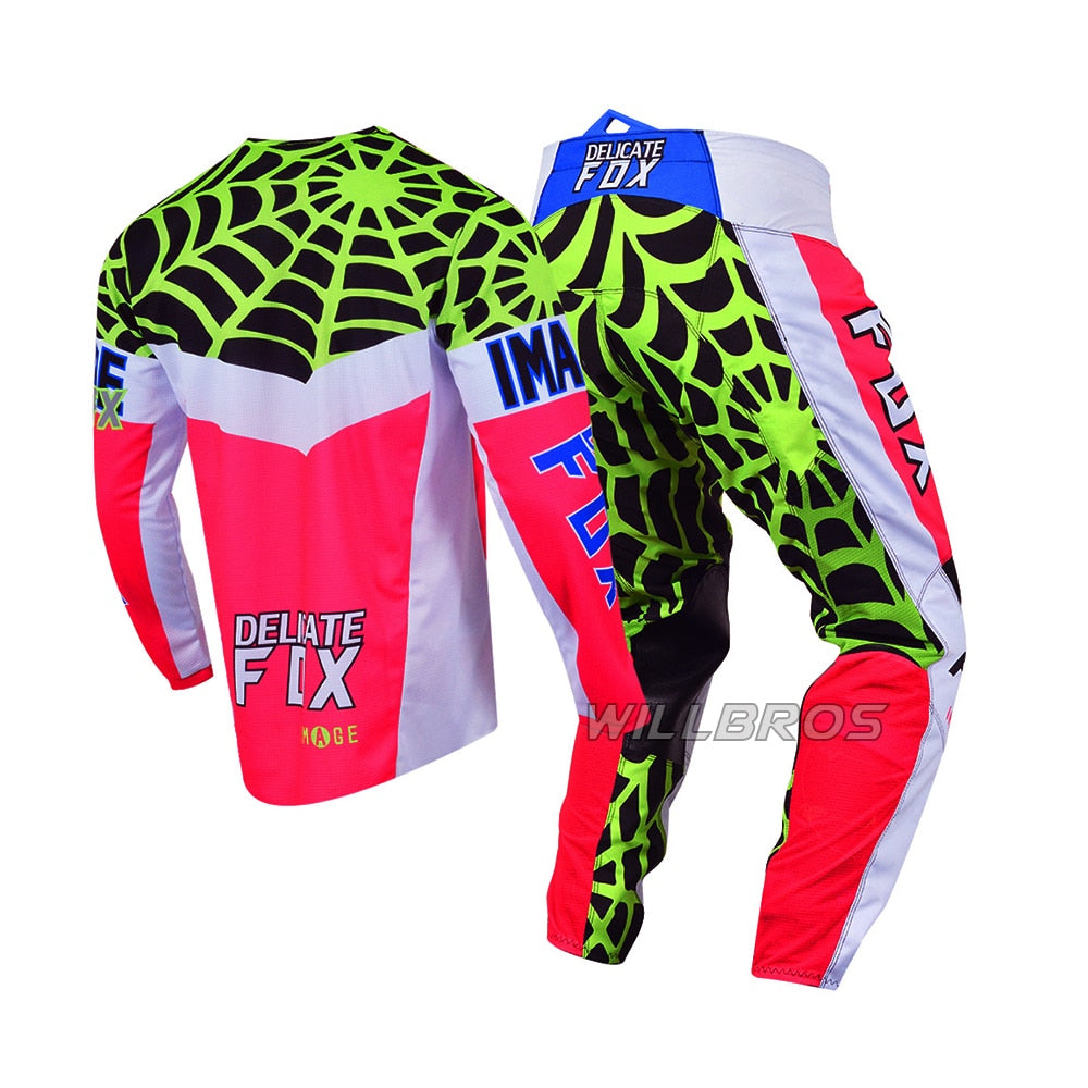 Fox Racing Heritage Venin 180 Jersey Spiderwebs Pants Motocross Woman